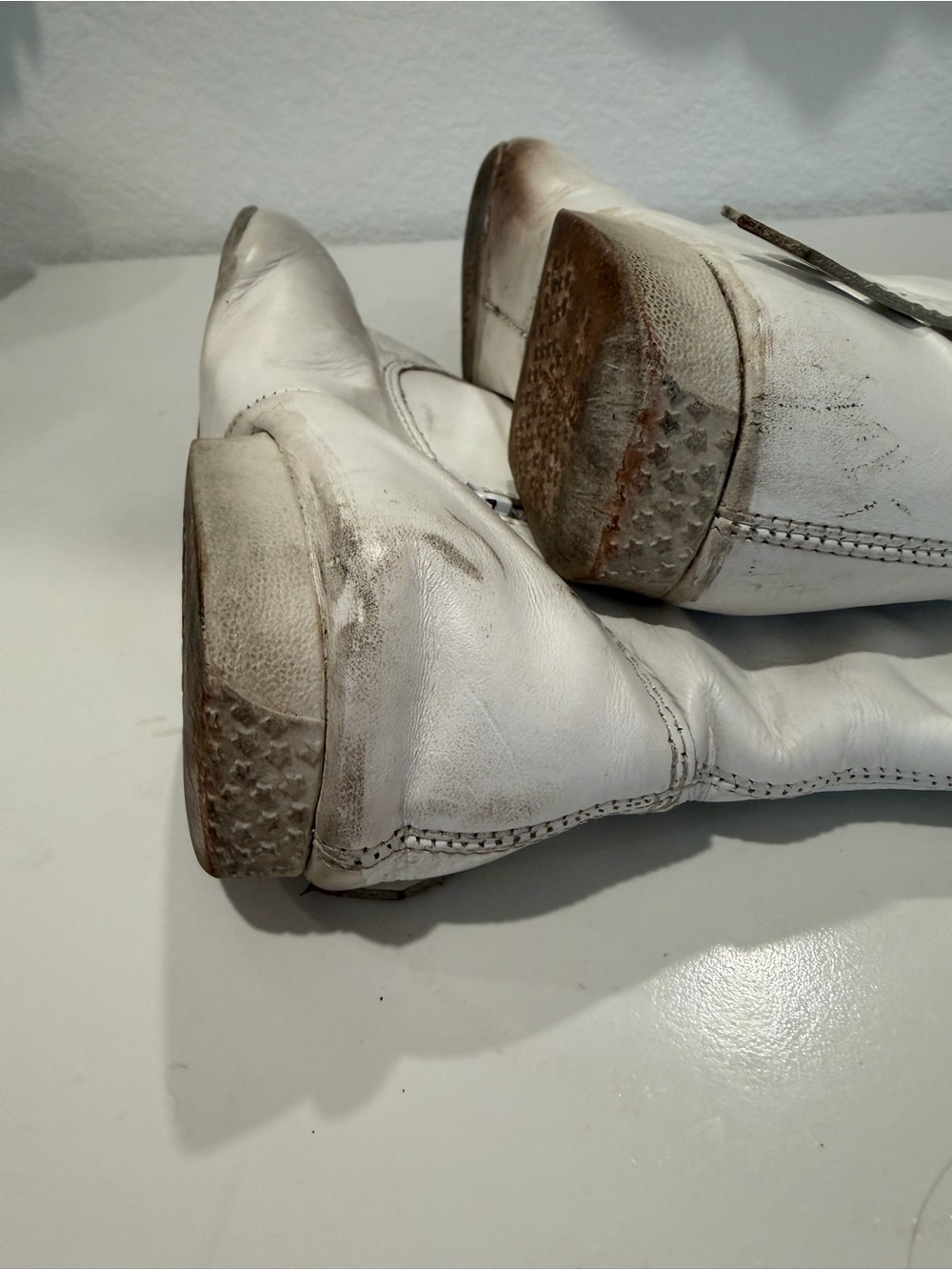White Drill Team Western Dance practice boots - Picture 6 of 8